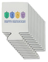 Happy Hanukkah Dreidels Can / Bottle Insulator Coolers-Can Coolie-TooLoud-12 Pieces-Davson Sales