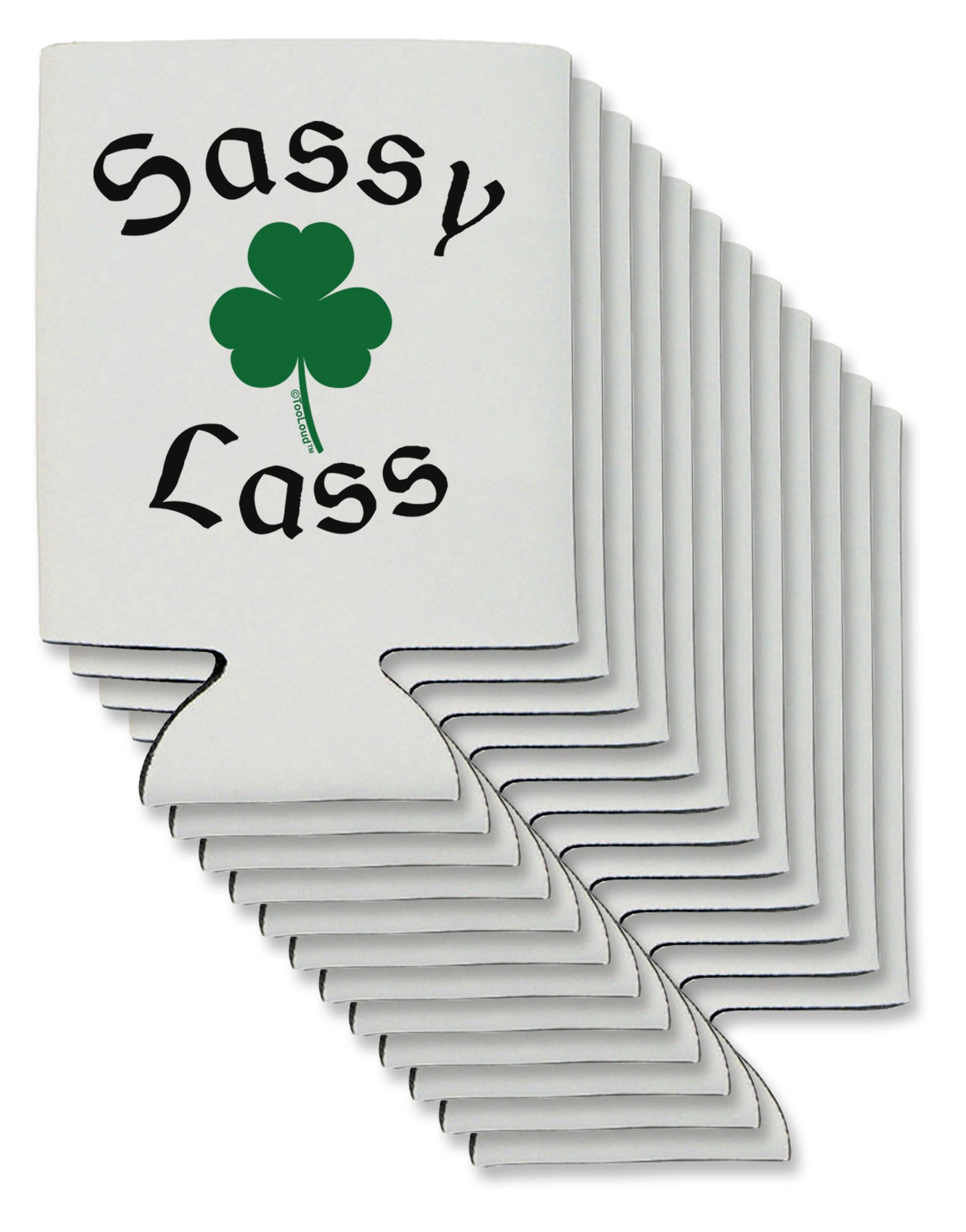 Sassy Lass St Patricks Day Can / Bottle Insulator Coolers-Can Coolie-TooLoud-12-Davson Sales
