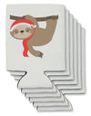 Cute Christmas Sloth with Santa Hat Can / Bottle Insulator Coolers-Can Coolie-TooLoud-6-Davson Sales