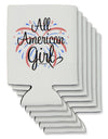 All American Girl - Fireworks and Heart Can / Bottle Insulator Coolers by TooLoud-Can Coolie-TooLoud-6-Davson Sales