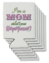 I'm a Mom - What's Your Superpower - Pink Can / Bottle Insulator Coolers by TooLoud-Can Coolie-TooLoud-6-Davson Sales