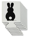 Cute Bunny Silhouette with Tail Can / Bottle Insulator Coolers by TooLoud-Can Coolie-TooLoud-6-Davson Sales