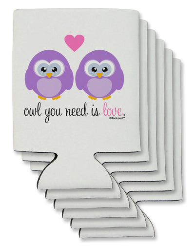 Owl You Need Is Love - Purple Owls Can / Bottle Insulator Coolers by TooLoud-Can Coolie-TooLoud-6-Davson Sales