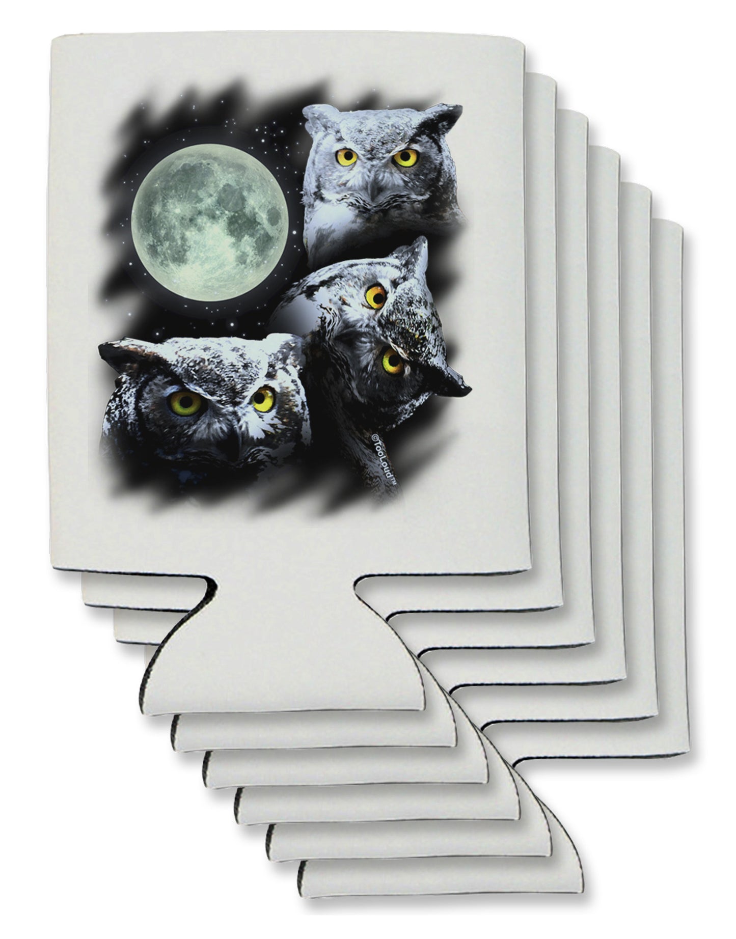 Three Owls and Moon Can / Bottle Insulator Coolers-Can Coolie-TooLoud-6-Davson Sales