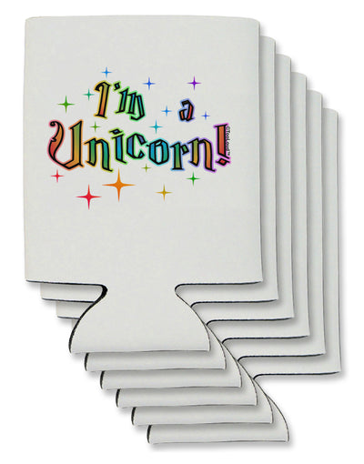 I'm a Unicorn Text Can / Bottle Insulator Coolers-Can Coolie-TooLoud-6 Pieces-Davson Sales