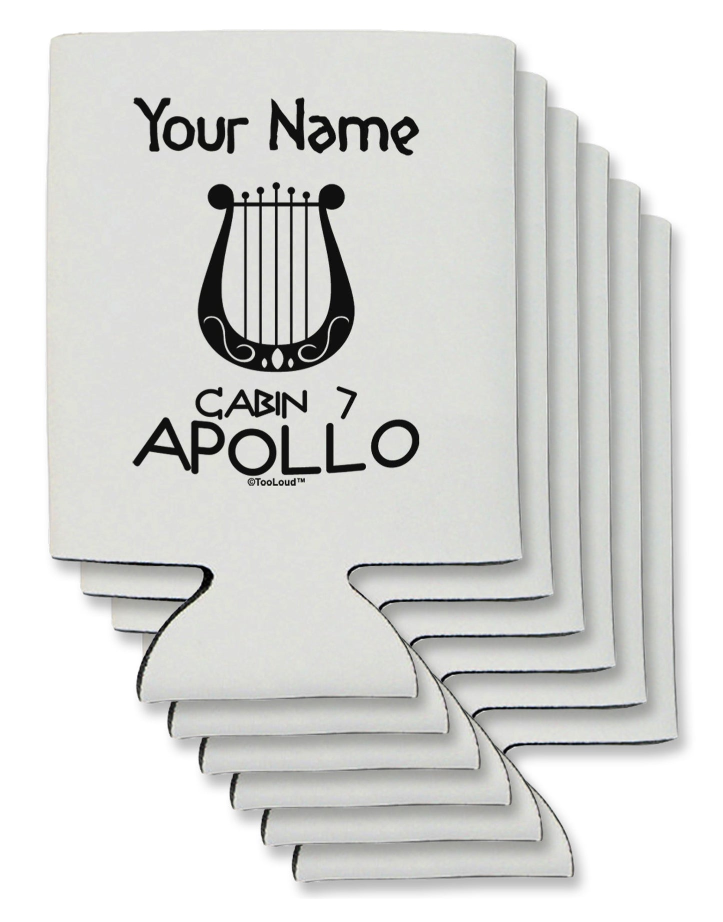 Personalized Cabin 7 Apollo Can / Bottle Insulator Coolers-Can Coolie-TooLoud-6 Pieces-Davson Sales