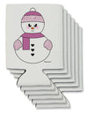 Cute Girl Snowman - Christmas Can / Bottle Insulator Coolers by TooLoud-Can Coolie-TooLoud-6-Davson Sales