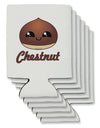 Cute Chestnut Design - Christmas Text Can / Bottle Insulator Coolers-Can Coolie-TooLoud-6-Davson Sales