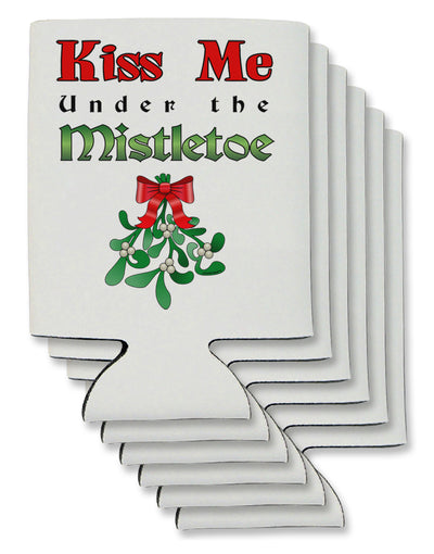 Kiss Me Under the Mistletoe Christmas Can / Bottle Insulator Coolers-Can Coolie-TooLoud-6 Pieces-Davson Sales