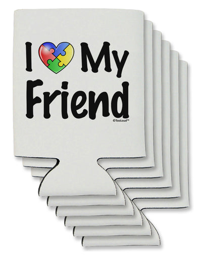 I Heart My Friend - Autism Awareness Can / Bottle Insulator Coolers by TooLoud-Can Coolie-TooLoud-6-Davson Sales