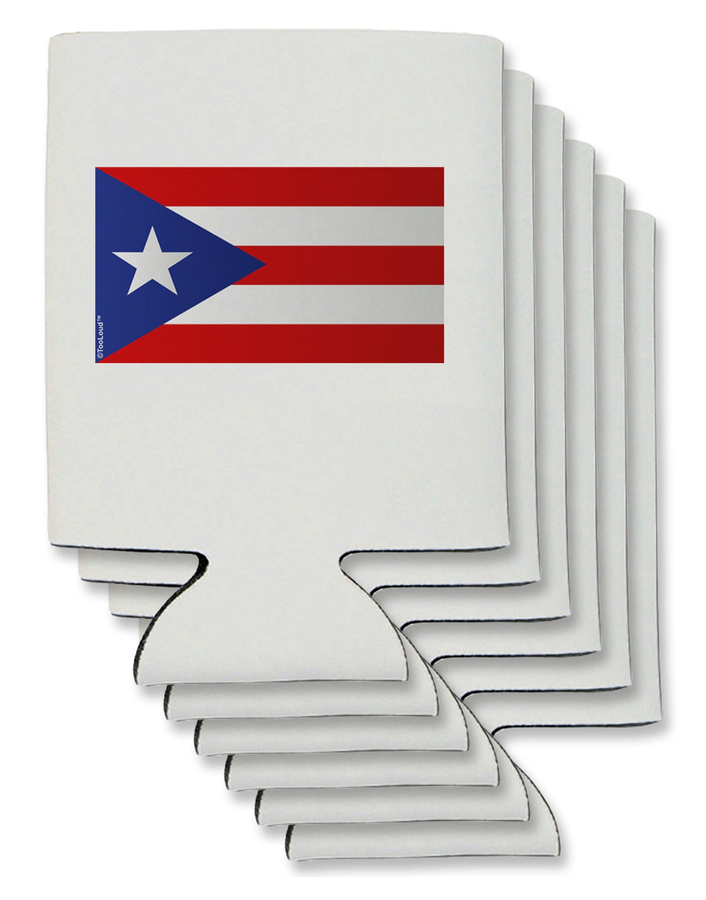Puerto Rico Flag Can / Bottle Insulator Coolers-Can Coolie-TooLoud-6-Davson Sales
