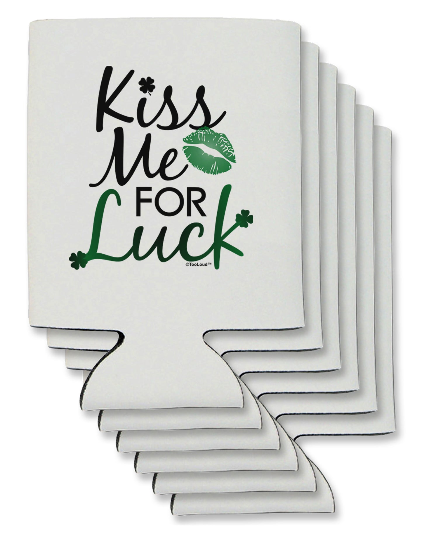 Kiss Me For Luck Can / Bottle Insulator Coolers-Can Coolie-TooLoud-6-Davson Sales