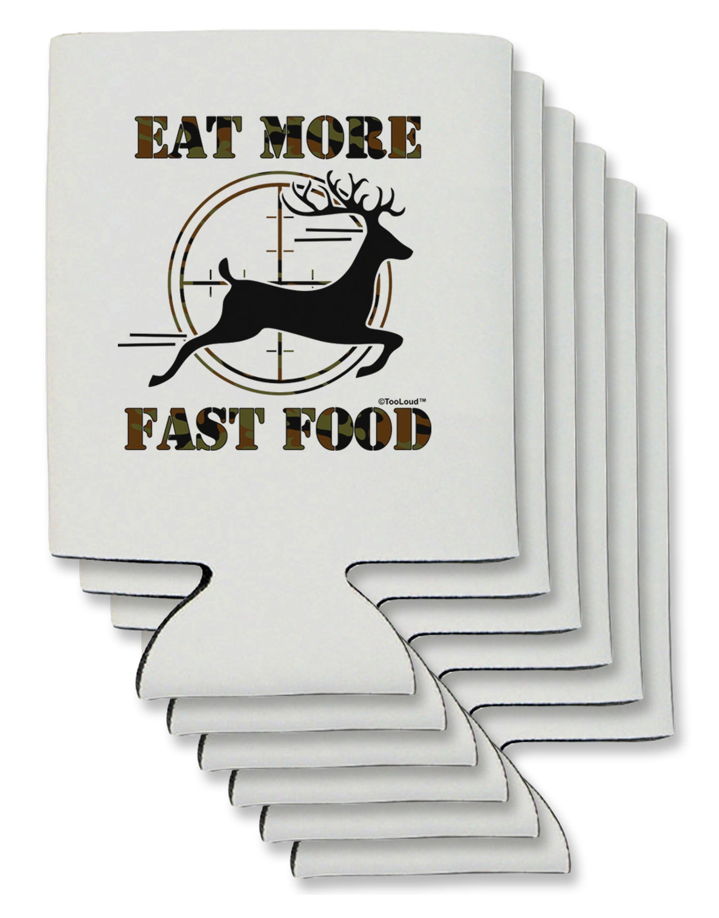 Eat More Fast Food - Deer Can / Bottle Insulator Coolers-Can Coolie-TooLoud-6-Davson Sales