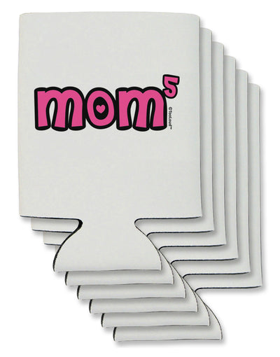 Mom to the Fifth Power - Cute Mom of 5 Design Can / Bottle Insulator Coolers by TooLoud-Can Coolie-TooLoud-6-Davson Sales