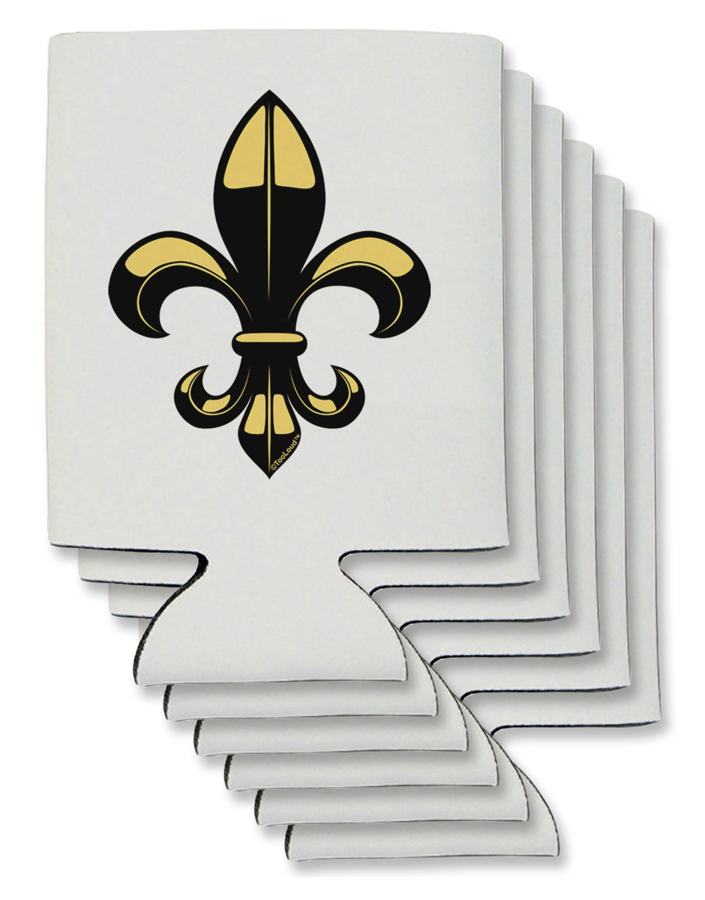 Golden Fleur de Lis Can / Bottle Insulator Coolers-Can Coolie-TooLoud-6-Davson Sales