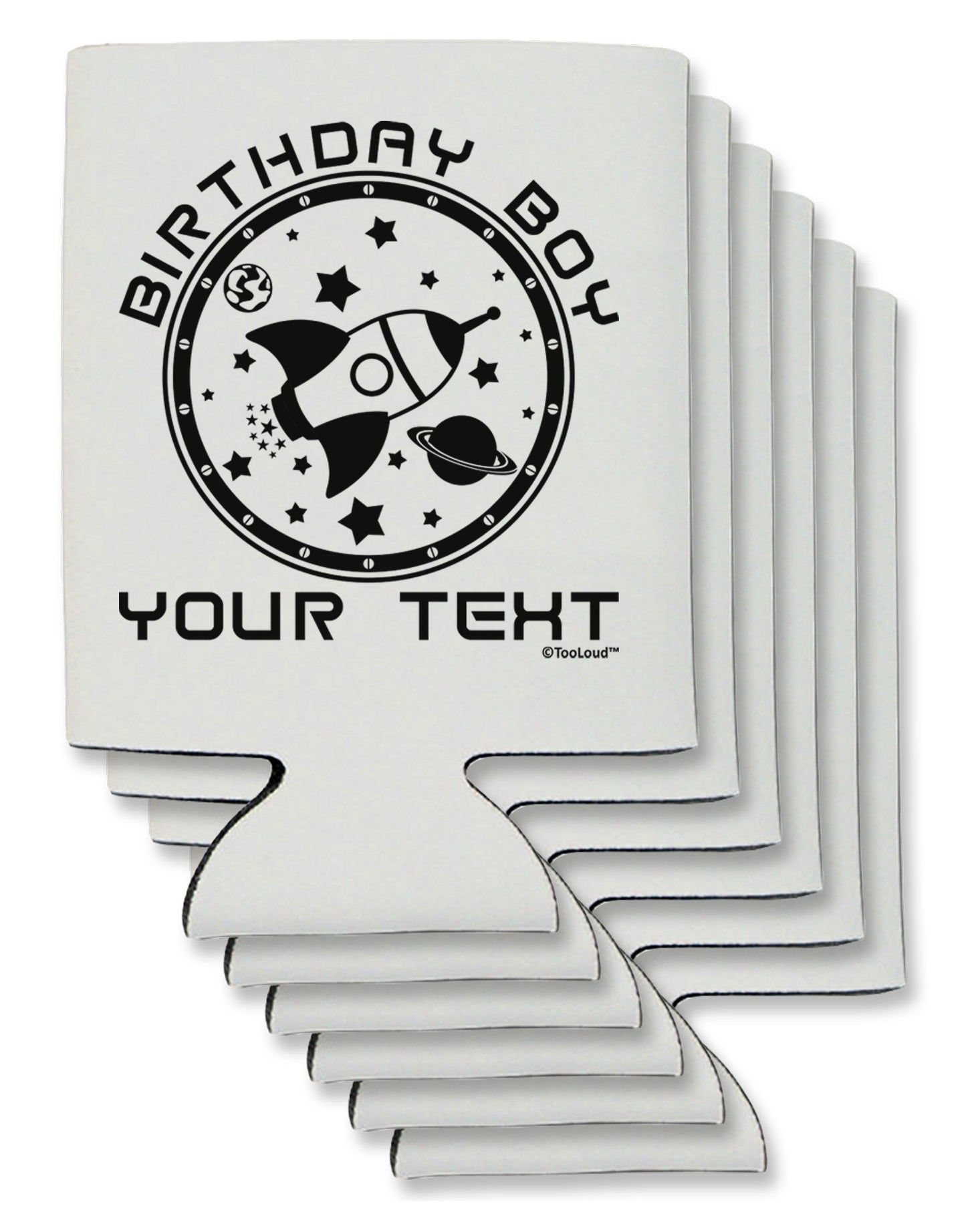 Personalized Birthday Boy Space with Customizable Name Can / Bottle Insulator Coolers-Can Coolie-TooLoud-6-Davson Sales