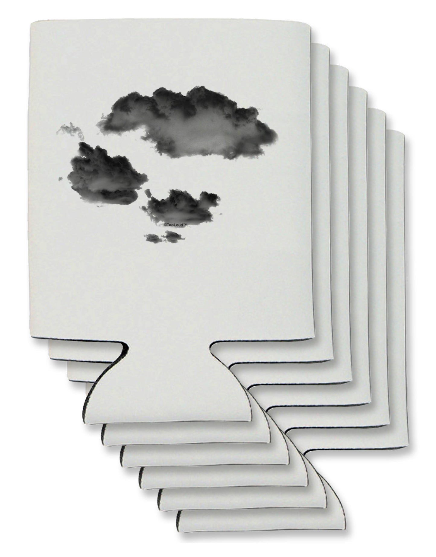 Inverted Puffy Clouds Can / Bottle Insulator Coolers-Can Coolie-TooLoud-6 Pieces-Davson Sales