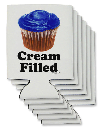 Cream Filled Blue Cupcake Design Can / Bottle Insulator Coolers by TooLoud-Can Coolie-TooLoud-6-Davson Sales