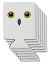 Cute Snowy Owl Face Can / Bottle Insulator Coolers-Can Coolie-TooLoud-6 Pieces-Davson Sales