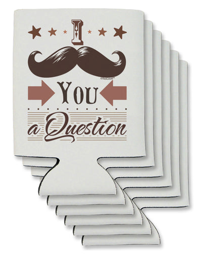 I Mustache You a Question Can / Bottle Insulator Coolers-Can Coolie-TooLoud-6 Pieces-Davson Sales