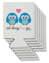 Owl Always Love You - Blue Owls Can / Bottle Insulator Coolers by TooLoud-Can Coolie-TooLoud-6-Davson Sales