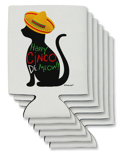 Happy Cinco de Meow - Cinco de Mayo Cat Can / Bottle Insulator Coolers by TooLoud-Can Coolie-TooLoud-6-Davson Sales