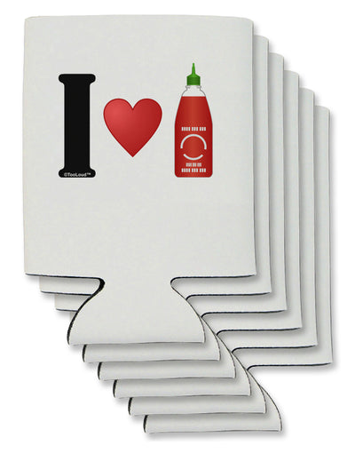 I Heart Sriracha Design Can / Bottle Insulator Coolers by TooLoud-Can Coolie-TooLoud-6-Davson Sales