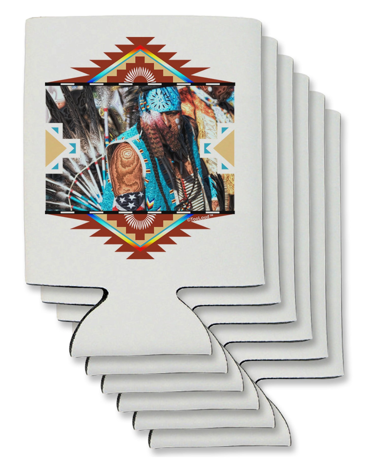 Native American Dancer 2 Can / Bottle Insulator Coolers-Can Coolie-TooLoud-6-Davson Sales