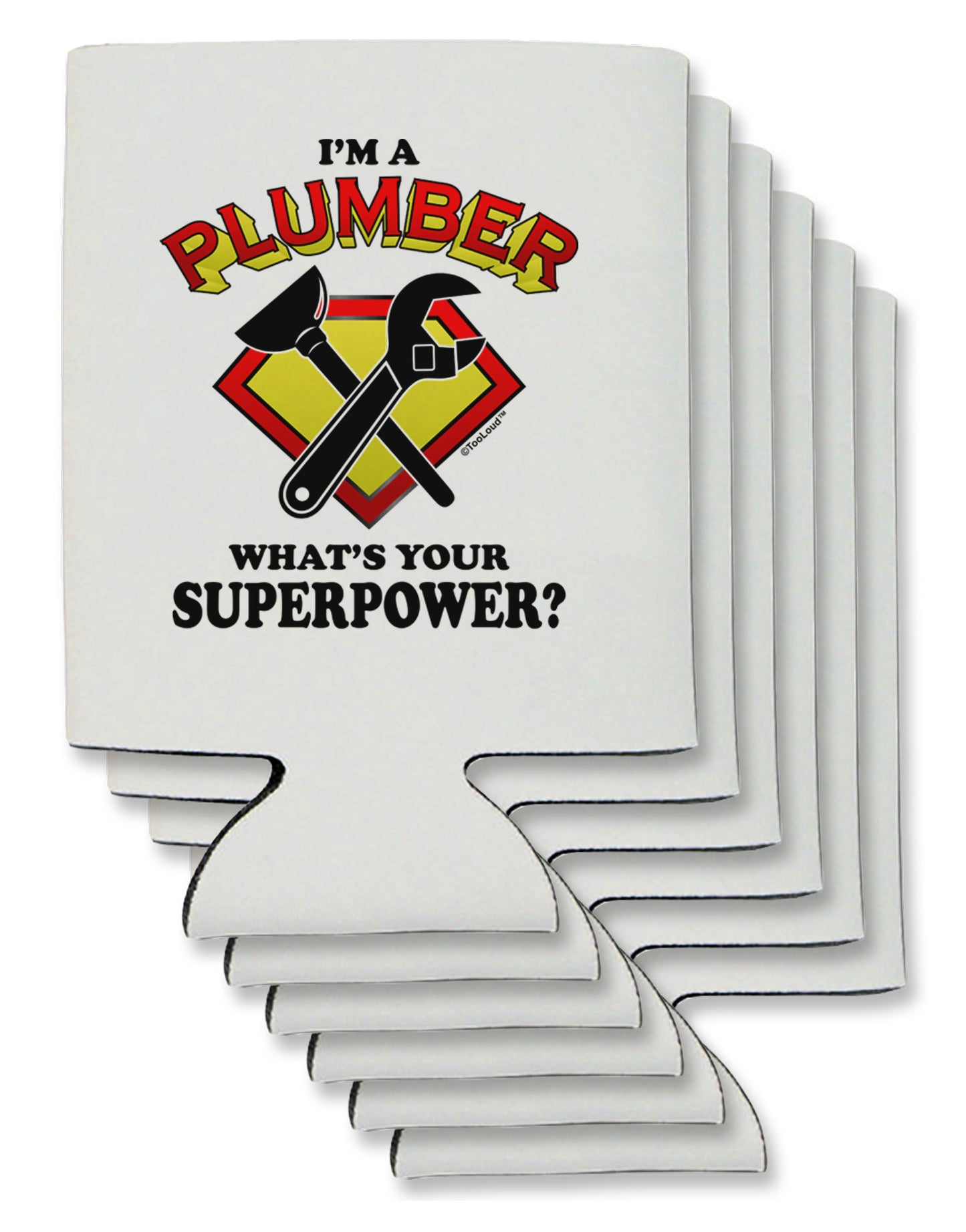 Plumber - Superpower Can / Bottle Insulator Coolers-Can Coolie-TooLoud-6-Davson Sales