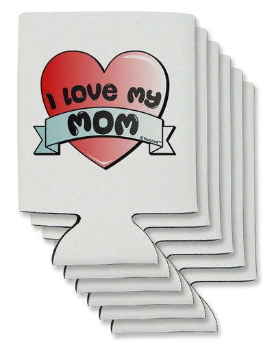 I Love My Mom - Heart Banner Design Can / Bottle Insulator Coolers by TooLoud-Can Coolie-TooLoud-6-Davson Sales