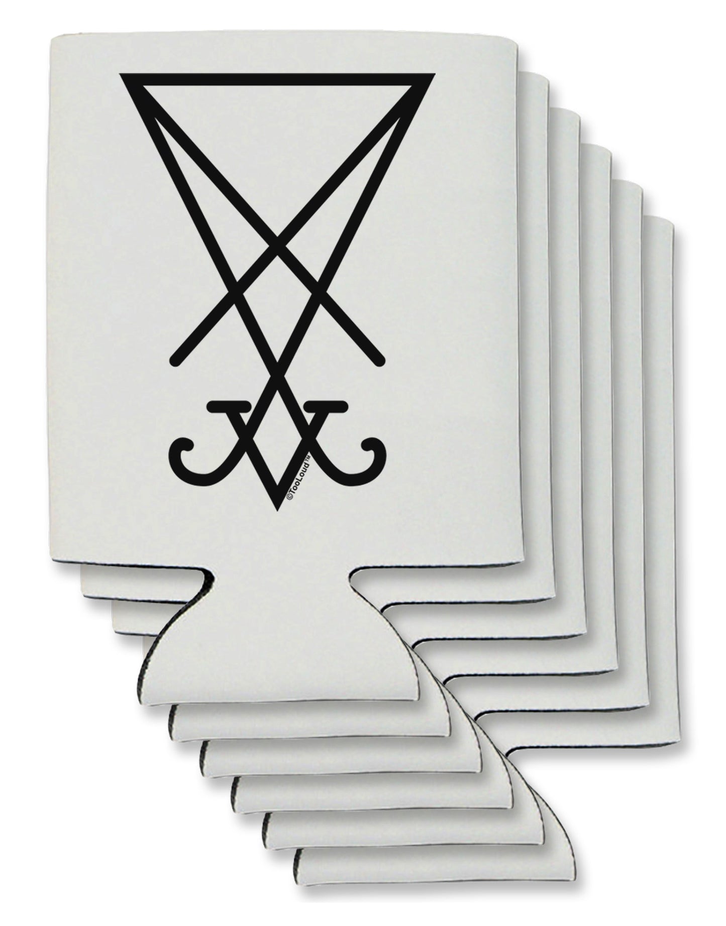 Sigil of Lucifer - Seal of Satan Can / Bottle Insulator Coolers-Can Coolie-TooLoud-6-Davson Sales
