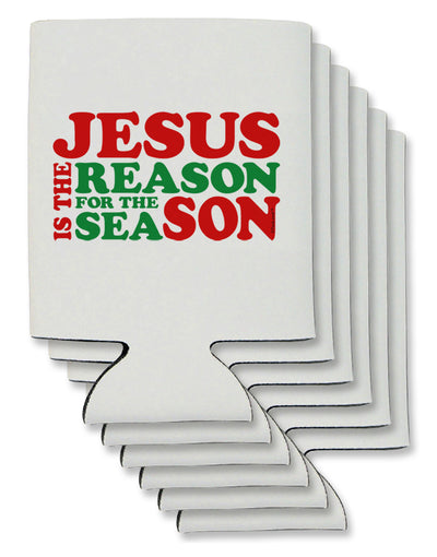 Jesus is the Reason for the Season Christmas Can / Bottle Insulator Coolers-Can Coolie-TooLoud-6 Pieces-Davson Sales