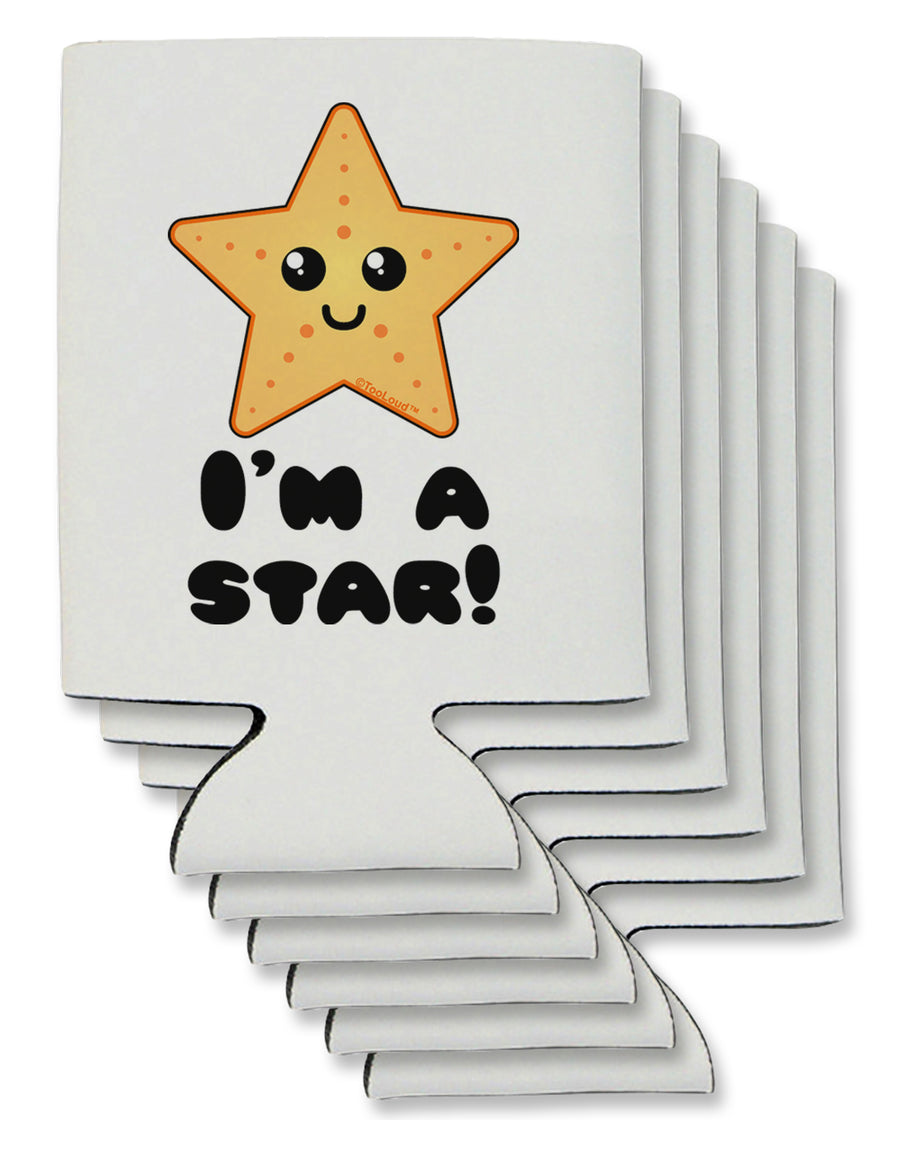 Cute Starfish - I am a Star Can / Bottle Insulator Coolers by TooLoud-Can Coolie-TooLoud-1-Davson Sales