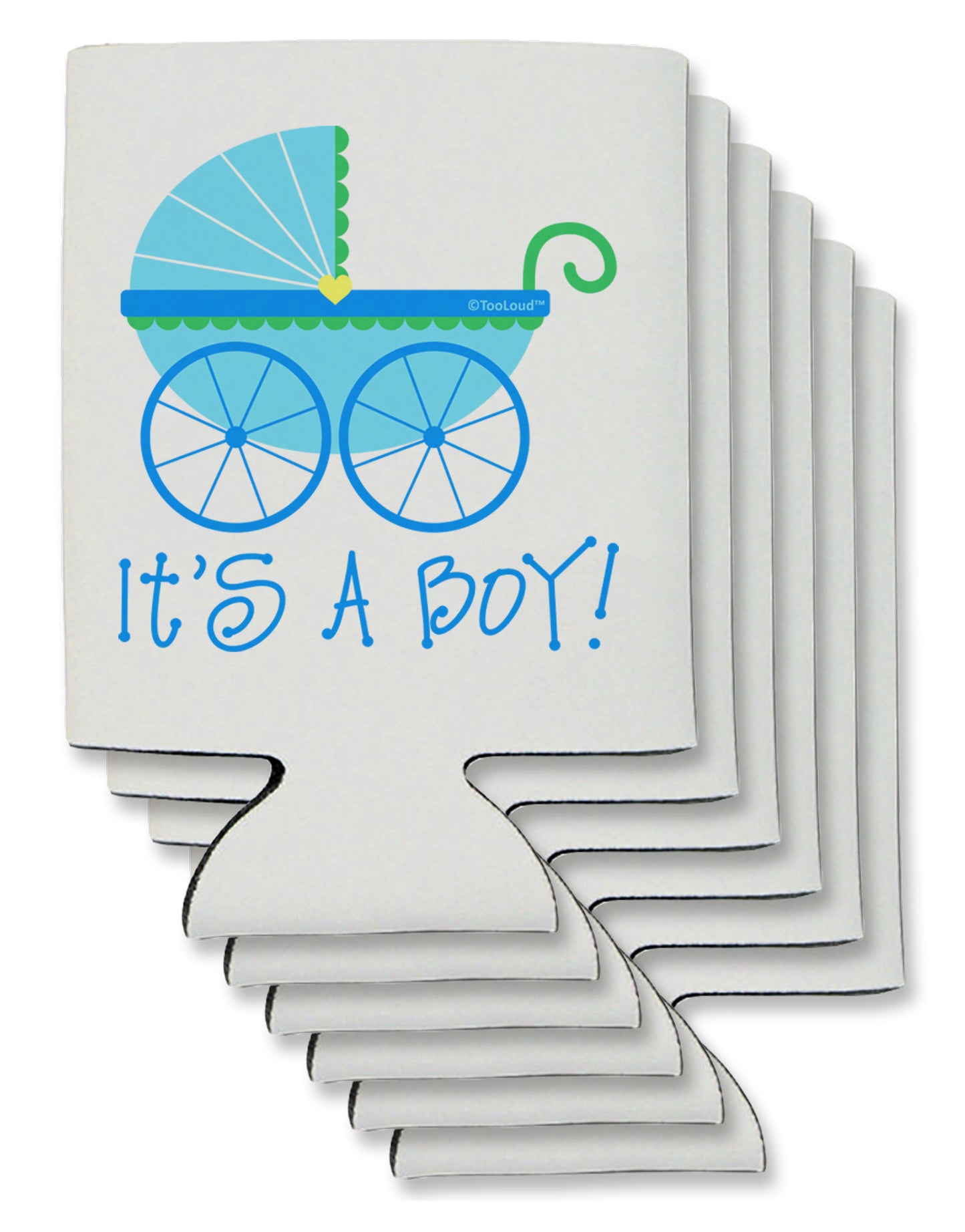 It's a Boy - Baby Boy Carriage Can / Bottle Insulator Coolers-Can Coolie-TooLoud-6-Davson Sales