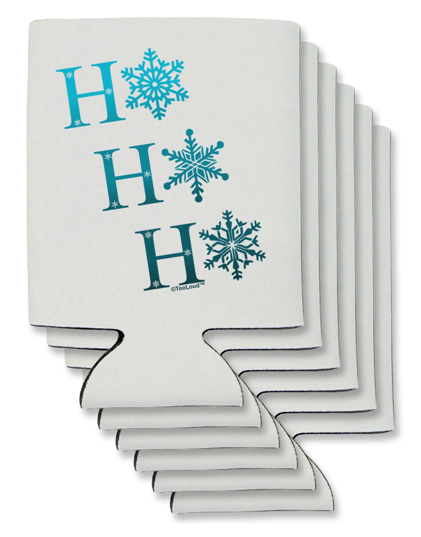 Ho Ho Ho Snowflakes Can / Bottle Insulator Coolers-Can Coolie-TooLoud-6-Davson Sales
