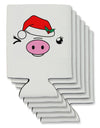 Kyu-T Face Oinkette Santa Hat Girl Pig Can / Bottle Insulator Coolers-Can Coolie-TooLoud-6 Pieces-Davson Sales