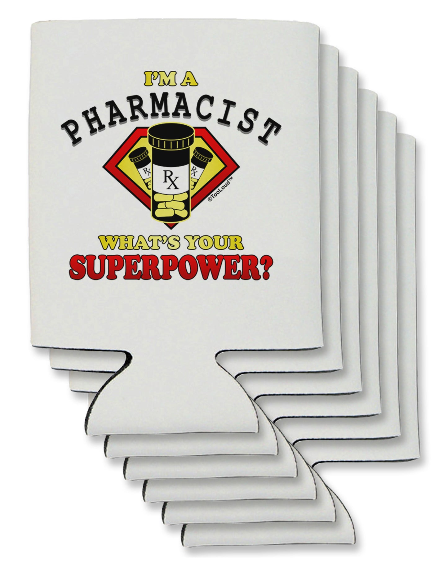 Pharmacist - Superpower Can / Bottle Insulator Coolers-Can Coolie-TooLoud-6-Davson Sales