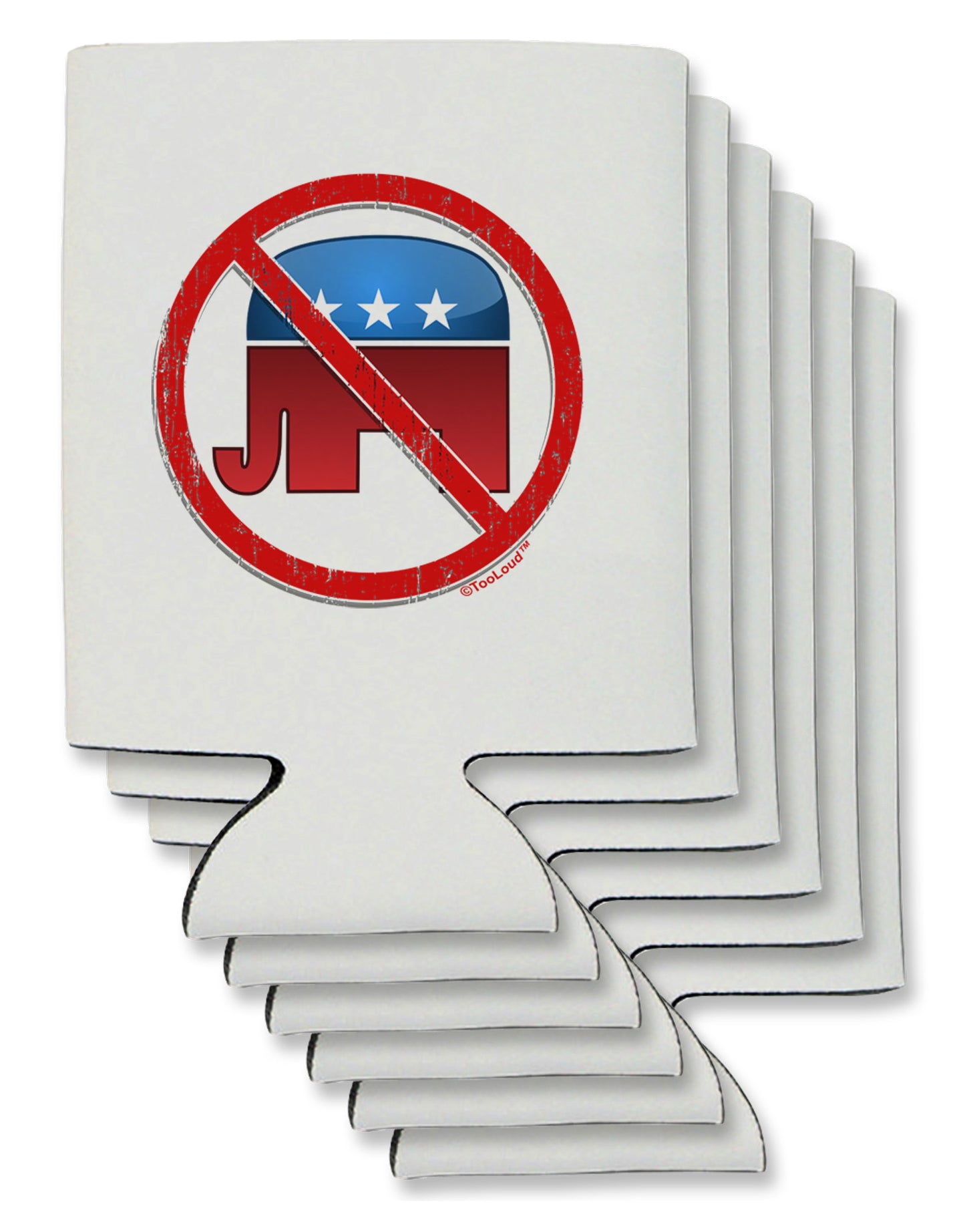 Distressed No Republicans Sign Can / Bottle Insulator Coolers-Can Coolie-TooLoud-6-Davson Sales