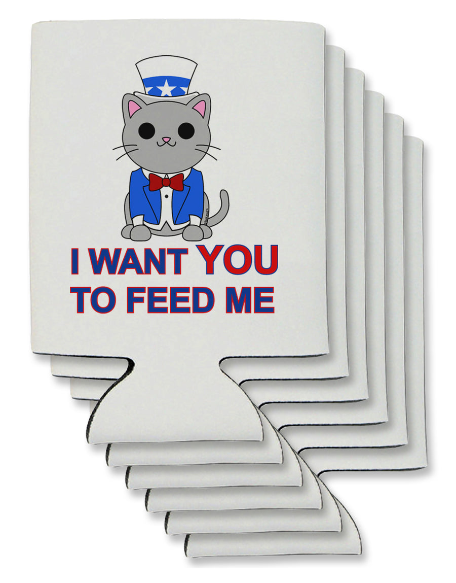 Patriotic Cat I Want You Can / Bottle Insulator Coolers by TooLoud-Can Coolie-TooLoud-1-Davson Sales