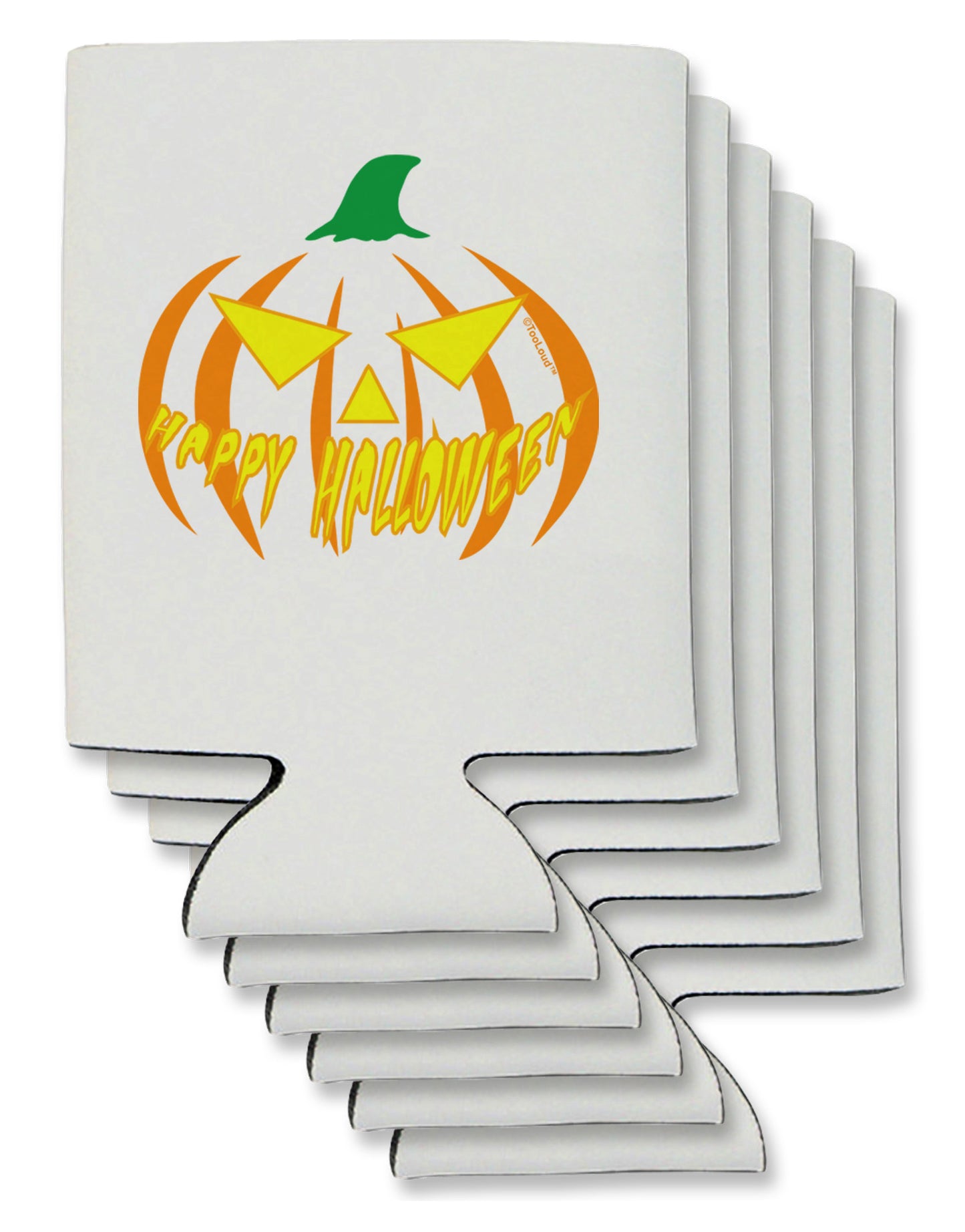 Happy Halloween Jack Yellow Can / Bottle Insulator Coolers-Can Coolie-TooLoud-6-Davson Sales