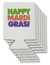 Happy Mardi Gras Text Can / Bottle Insulator Coolers by TooLoud-Can Coolie-TooLoud-6-Davson Sales