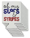 Oh My Stars and Stripes - Patriotic Design Can / Bottle Insulator Coolers-Can Coolie-TooLoud-6-Davson Sales