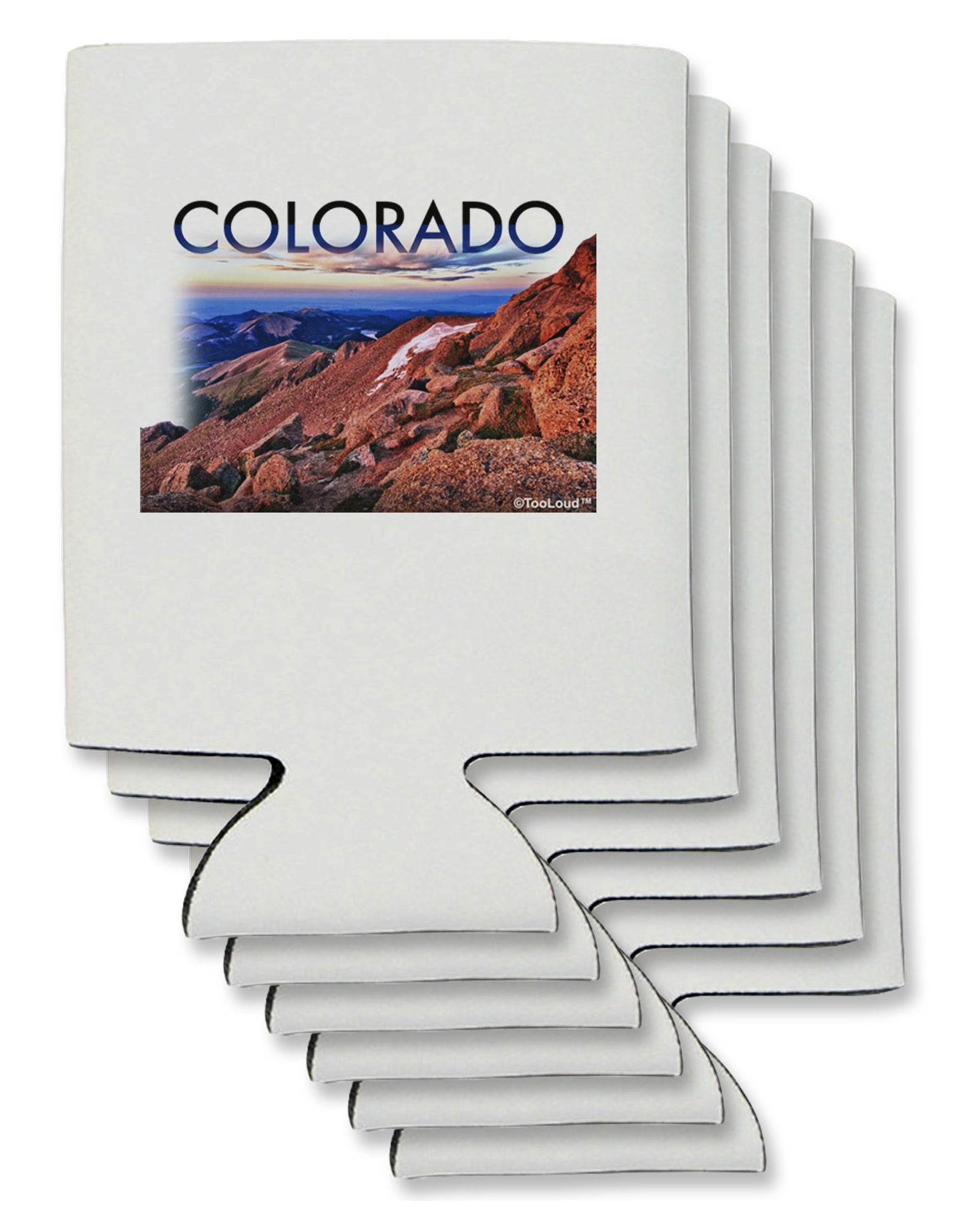 Colorado Mtn Sunset Cutout Can / Bottle Insulator Coolers-Can Coolie-TooLoud-6-Davson Sales