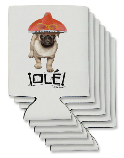 Pug Dog with Pink Sombrero - Ole Can / Bottle Insulator Coolers by TooLoud-Can Coolie-TooLoud-6-Davson Sales