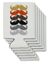 Natural Mustache Rainbow Can / Bottle Insulator Coolers-Can Coolie-TooLoud-6 Pieces-Davson Sales