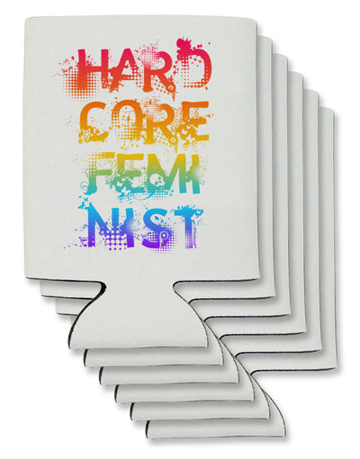 Hardcore Feminist - Rainbow Can / Bottle Insulator Coolers-Can Coolie-TooLoud-6-Davson Sales