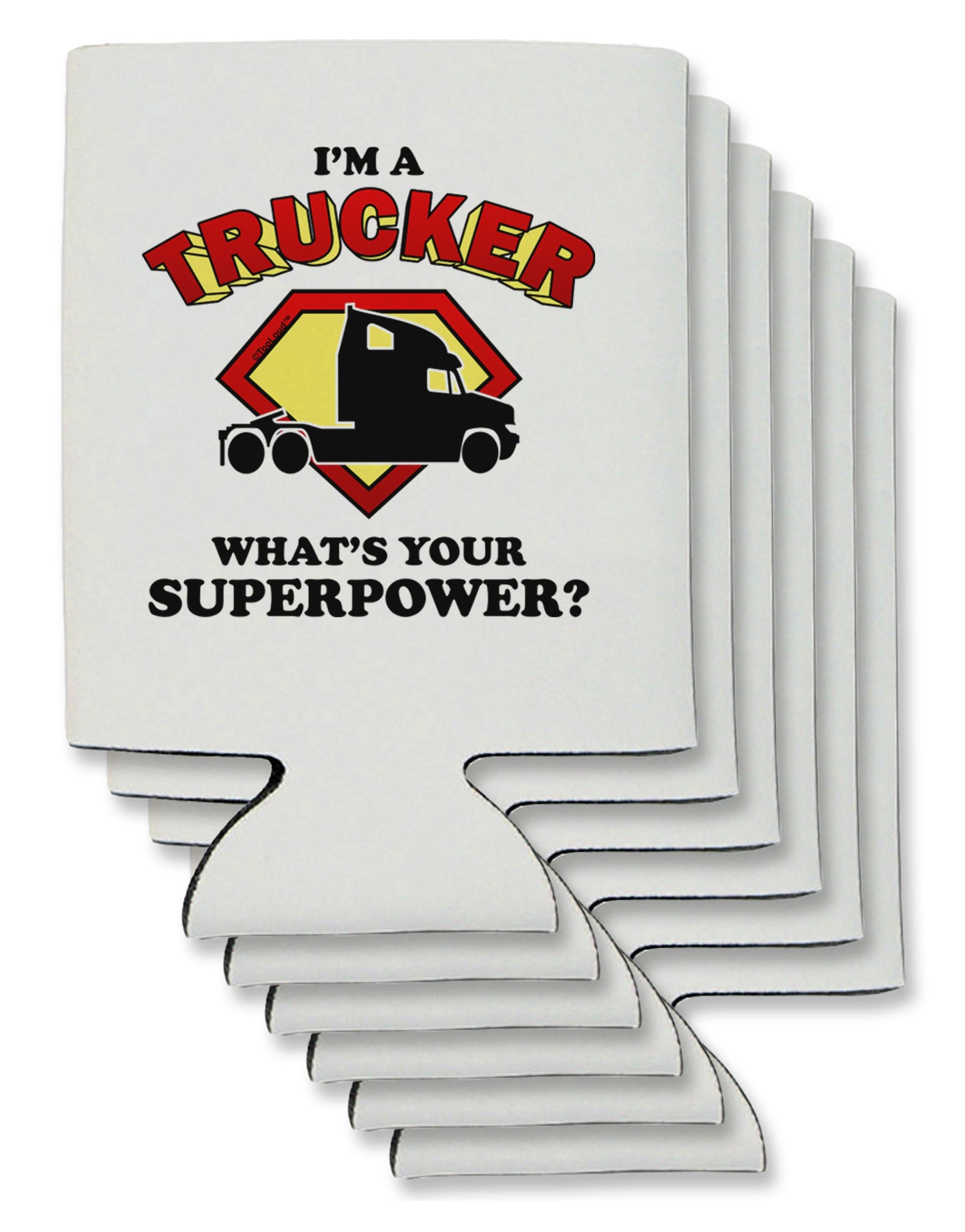 Trucker - Superpower Can / Bottle Insulator Coolers-Can Coolie-TooLoud-6-Davson Sales