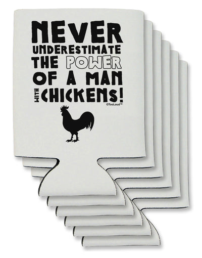 A Man With Chickens Can / Bottle Insulator Coolers by TooLoud-Can Coolie-TooLoud-6-Davson Sales