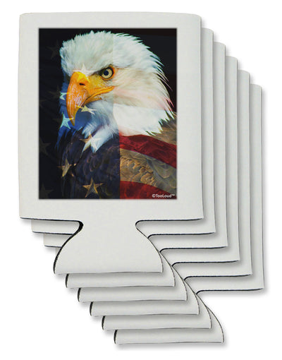 Patriotic Bald Eagle - American Flag Can / Bottle Insulator Coolers by TooLoud-Can Coolie-TooLoud-6-Davson Sales