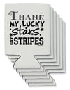 Thank My Lucky Stars and Stripes Can / Bottle Insulator Coolers by TooLoud-Can Coolie-TooLoud-6-Davson Sales